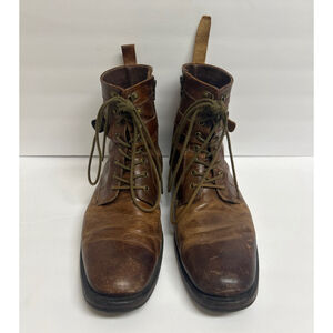 Aston Grey Distressed Rockcastle 2 Combat Boot Men's Size 12 Lace Up Side Zipper